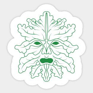 Green Man (White Background) Sticker